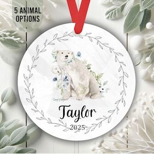 Polar Bear Ornament, Polar Bear Christmas Ornament, Polar Bear Keepsake, Polar Bear Lover Gift Idea, Bear Ornament, Xmas Polar Bear Gift