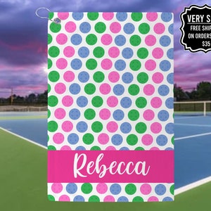 Personalized Pickleball Towel, Custom Pickleball Towels For Her, Gift For Pickleball Player, Custom Pickleball Towel, Pickleball Gift