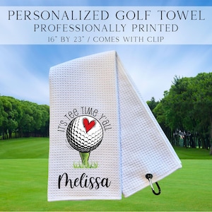 Personalized Golf Cart Towels, Custom Golf Towels For Her, Ladies Golf Towel, Gift For Golfer, Custom Golf Towel, Personalized Golf Gifts