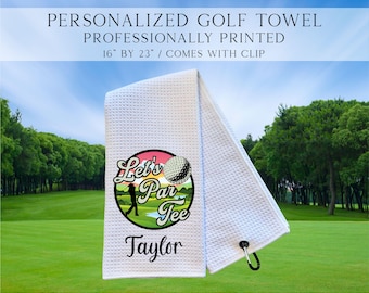 Personalized Golf Cart Towels, Custom Golf Towels For Him Her, Personalized Golf Towel, Golfer Gift Ideas, Golf Club Towels, Golf Lover Gift