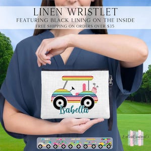 Golf Cart Wristlet, Personalized Golf Cart Bag, Golfing Gift Ideas, Custom Golf Cart Bag, Golf Toiletry Bag, Golf Wristlet, Golf Gift Golf Cart 4