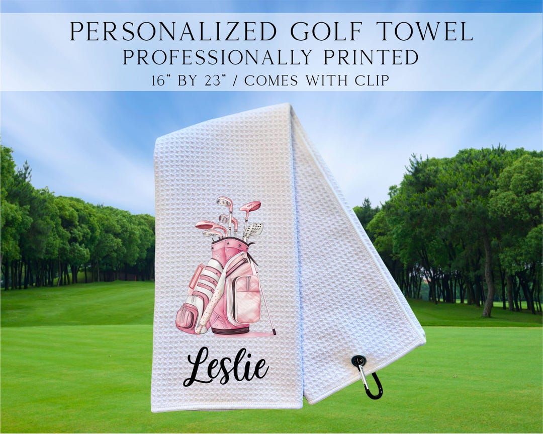 Personalized Golf Cart Towels, Custom Golf Towels for Her, Ladies Golf