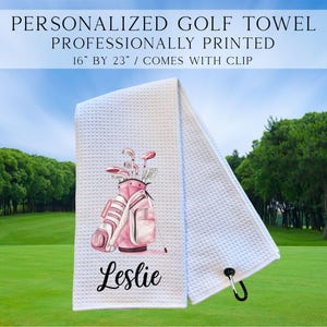 Personalized Golf Cart Towels, Custom Golf Towels For Her, Ladies Golf Towel, Gift For Golfer, Custom Golf Towel, Personalized Golf Gifts