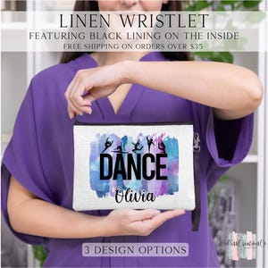 Dance Cosmetic Bag, Dancer Gift Ideas, Personalized Dance Cosmetic Bag, Dancer Bag For Girls, Personalized Dance Bag, Dancing Gift Ideas