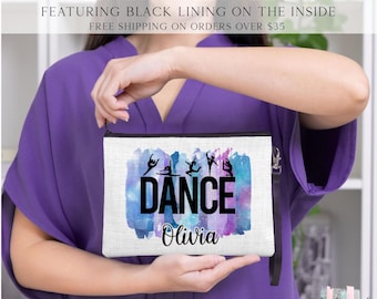 Dance Cosmetic Bag, Dancer Gift Ideas, Personalized Dance Cosmetic Bag, Dancer Bag For Girls, Personalized Dance Bag, Dancing Gift Ideas