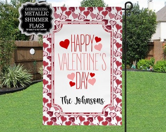 Happy Valentine's Day Garden Flag, Spring Garden Flag, Summer Garden Flag, Porch Decor, Entry Flag, Yard Decor, Housewarming Gift