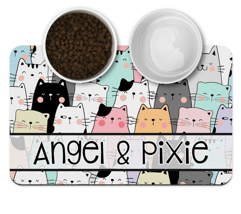 Personalized Pet Placemat Cat Pet Feeding Mat Pet Place Mat Etsy