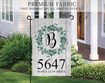 Address Garden Flag, Spring Garden Flag, Summer Garden Flag, Porch Decor, Entry Flag, Yard Decor, Housewarming Gift