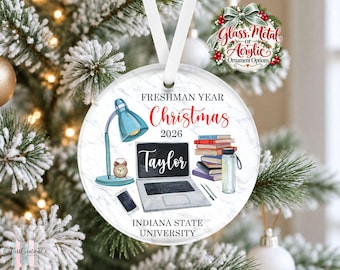 College Ornament, First Year At College Ornament, School Ornament, College Christmas Keepsake, College Student Ornament, College Gift Ideas