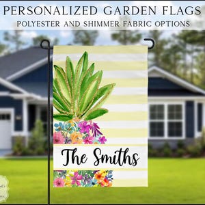 Pineapple Welcome Flag, Spring Garden Flag, Summer Garden Flag, Porch Decor, Entry Flag, Yard Decor, Housewarming Gift