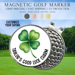 Shamrock Golf Ball Marker, Irish Golf Gift, Lucky Clover Golf Accessory, St Patrick’s Day Golf Marker, Lucky Charm Golf Marker, Golf Marker