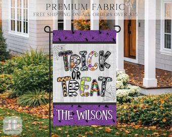 Happy Halloween Garden Flag, Trick Or Treat Garden Flag, Halloween Garden Flag, Halloween Porch Flag, Fall Garden Flag, Halloween Yard Flag
