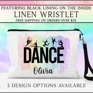 Dance Cosmetic Bag, Dancer Gift Ideas, Personalized Dance Cosmetic Bag, Dancer Bag For Girls, Personalized Dance Bag, Dancing Gift Ideas