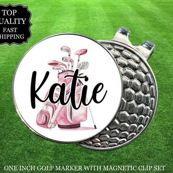 Personalized Golf Marker, Golf Marker and Clip Set, Custom Golf Gifts For Her, Custom Golf Marker, Golfing Accessory