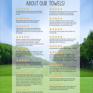Personalized Photo Golf Towel, Custom Logo Golf Towel, Sports Photo Towel, Custom Image Golf Towel, Golf Event Towel With Logo, Photo Towel image 5