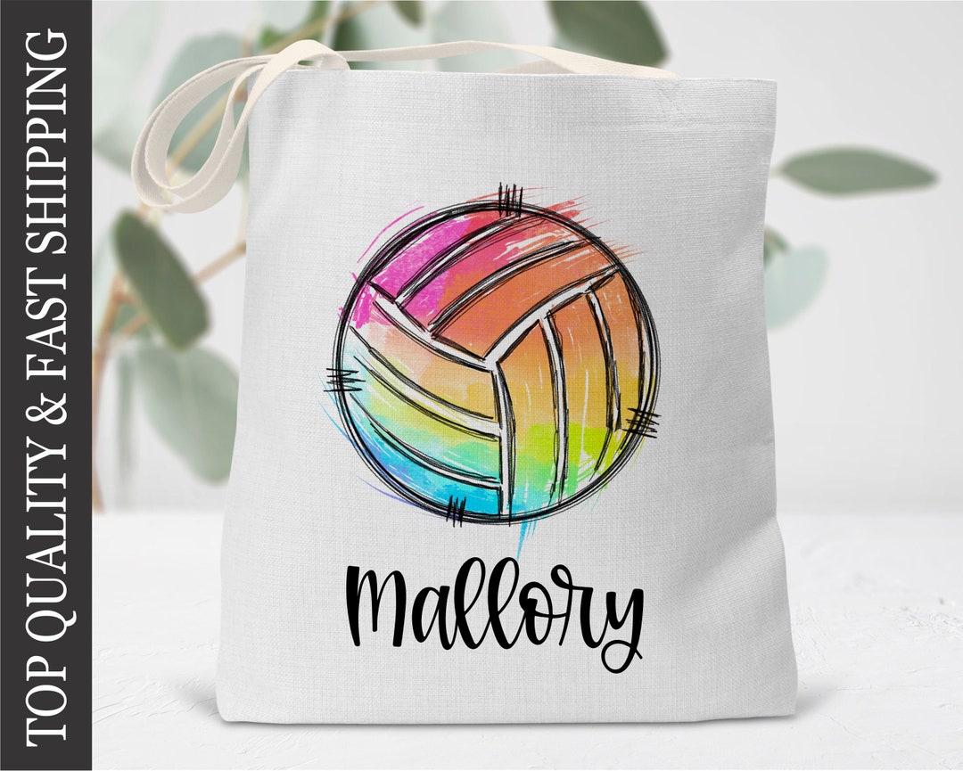 Volleyball Tote Bag, Volleyball Linen Bag, Sport Tote Bag, Volleyball