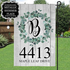 Personalized Address Garden Flag, Spring Garden Flag, Summer Garden Flag, Porch Decor, Entry Flag, Yard Decor, Housewarming Gift