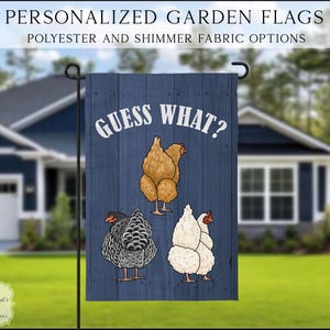 Chicken Butt Garden Flag, Funny Chicken Flag, Spring Garden Flag, Summer Garden Flag, Porch Decor, Entry Flag, Yard Decor, Housewarming Gift