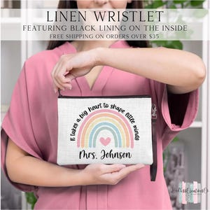 Personalized Teacher Wristlet, Teacher Survival Kit, School Gift, Teacher Appreciation Gift, Favorite Teacher Gift, End Of School