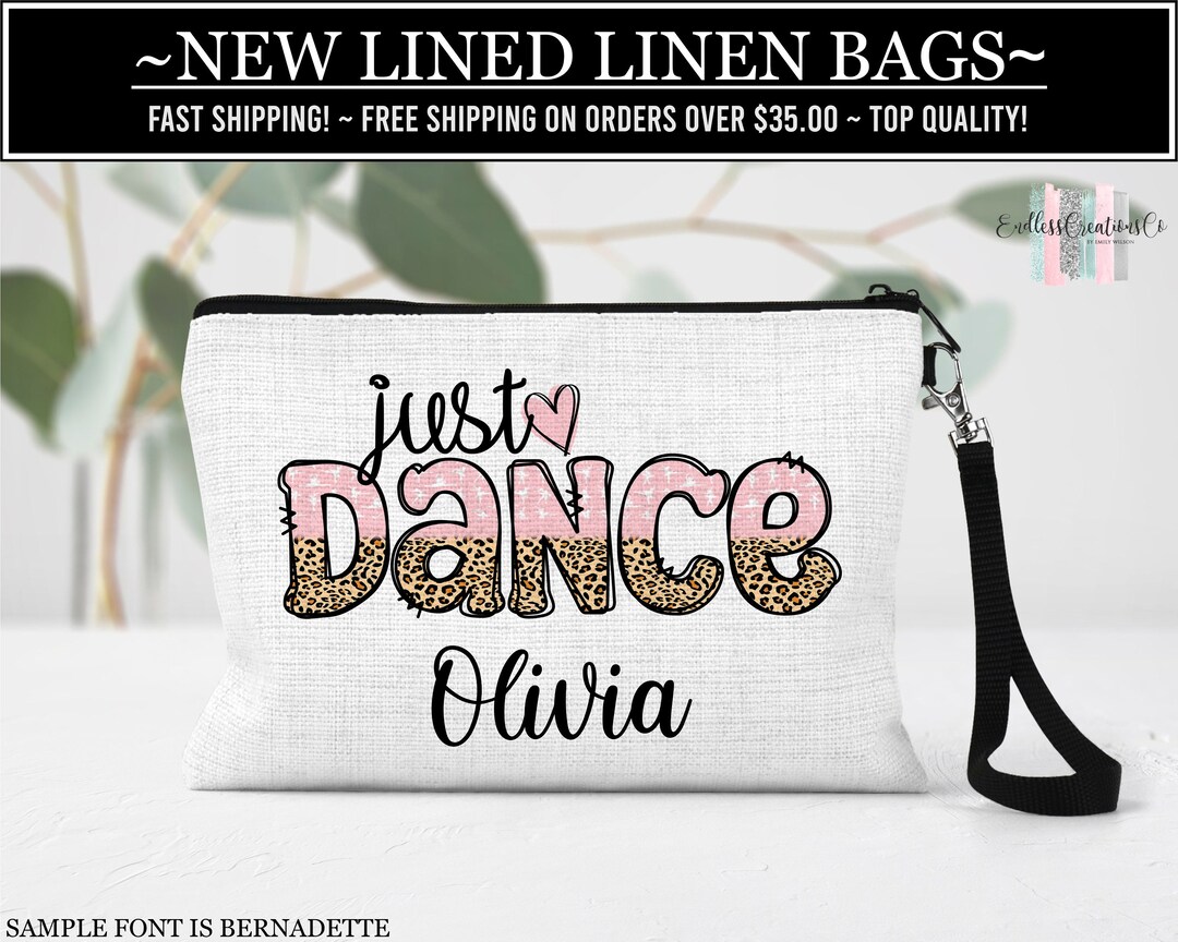 Dance Cosmetic Bag, Ballet Makeup Bag, Dance Gift Ideas, Dance Team Bag
