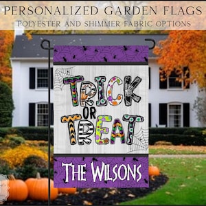 Happy Halloween Garden Flag, Trick Or Treat Garden Flag, Halloween Garden Flag, Halloween Porch Flag, Fall Garden Flag, Halloween Yard Flag