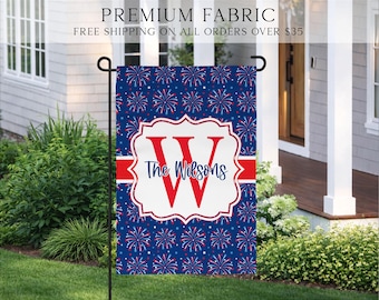 Drapeau patriotique de bienvenue, drapeau de jardin du 4 juillet, drapeau de jardin d'été, décoration de porche, drapeau d'entrée, décoration de jardin, cadeau de pendaison de crémaillère, drapeau d'entrée
