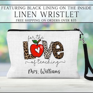 Personalized Teacher Bag, Teacher Survival Kit, School Gift, Teacher Appreciation Gift, Favorite Teacher Bag, Pencil Pouch, End Of School