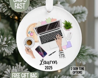 Girl Boss Ornament, Small Business Ornament, Office Worker Ornament, Coworker Ornament, Home Office Ornament, Favorite Boss Ornament