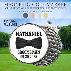 Bachelor Party Golf Ball Marker, Custom Golf Gift for Groom & Groomsmen, Personalized Golf Accessory, Wedding Party Favor for Men