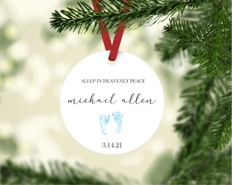 Baby Boy Memorial Ornament Infant Loss Ornament Stillbirth Etsy