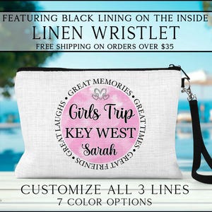 Personalized Girls Trip Cosmetic Bag, Girls Weekend Gifts, Personalized Cosmetic Bag, Girls Trip Bag, Girls Trip Gift, Personalized Gifts