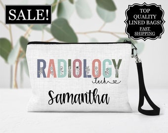 Radiology Tech Lined Linen Bag, Personalized Radiology Bag, Radiology Appreciation Week Gift Ideas, Radiology Coworker Gifts