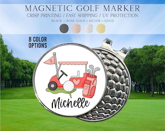 Golf Ball Marker, Golf Gift For Girls, Women Golf Ball Marker, Golf Gift For Teens, Personalized Golf Marker, Custom Name Golf Marker