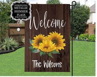 Personalized Sunflower Garden Flag, Spring Garden Flag, Summer Garden Flag,Porch Decor, Entry Flag, Yard Decor, Housewarming Gift