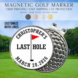 Bachelor Party Golf Ball Marker, Custom Golf Gift for Groom & Groomsmen, Personalized Golf Accessory, Wedding Party Favor for Men