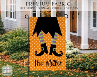 Halloween Garden Flag, Witch Flag, Trick Or Treat Garden Flag, Halloween Flag, Halloween Porch Flag, Fall Garden Flag, Halloween Decor