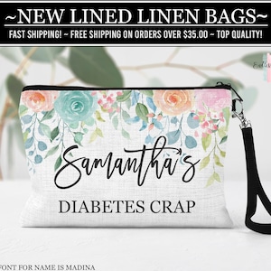 Personalized Diabetes Crap Bag, Funny Diabetes Bag, Gift For Diabetic, Diabetes Travel Bag, Diabetic Supply Bag, Insulin Bag For Diabetics