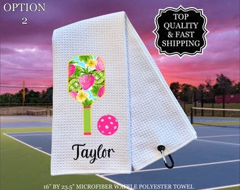 Personalized Pickleball Towel, Custom Pickleball Waffle Towels, Pickleball Coach Gift, Sports Waffle Towel, Team Gift Ideas, Custom Towel