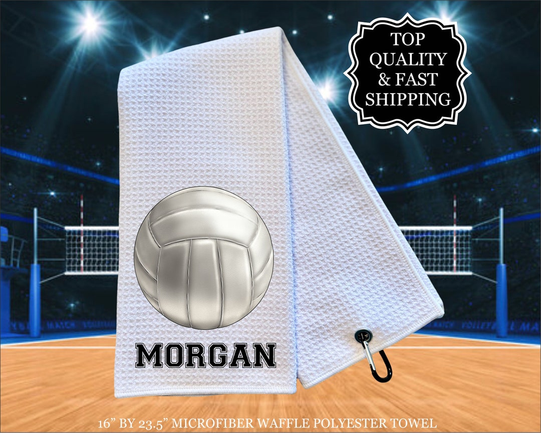 Personalized Volleyball Towel, Custom Volleyball Waffle Towels
