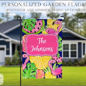 Flamingo Garden Flag, Spring Garden Flag, Summer Garden Flag, Porch Decor, Entry Flag, Yard Decor, Housewarming Gift, Entryway Flag