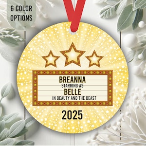 Personalized Theater Ornament, Actor Actress Performer Ornament, School Play Ornament, Theater Ornament Keepsake, School Play Keepsake Gift