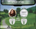 Custom Photo Angel Wings Memorial Hanging Charm, Rear View Mirror Charm, Personalized Memorial Ornament Charm, Custom Picture Charm