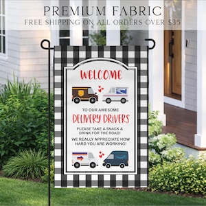 Delivery Driver Snack Flag, Delivery Driver Appreciation, Thank You Flag, Take A Snack, Christmas Delivery Driver Flag, Mailman Thank You image 1