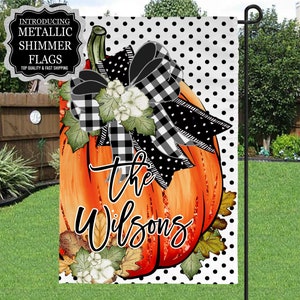 Fall Pumpkin Garden Flag, Fall Garden Flag, Welcome Fall Flag, Floral Welcome Flag, Custom Fall Flag, Porch Flag, Autumn Decor, Fall Decor