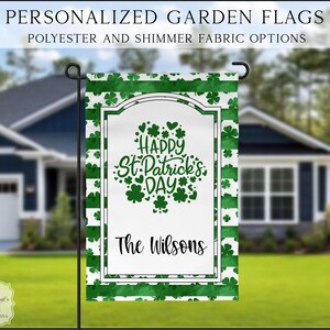 St. Patrick&#39;s Day Garden Flag, Spring Garden Flag, Summer Garden Flag, Porch Decor, Entry Flag, Yard Decor, Housewarming Gift
