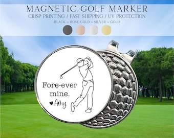 Personalized Golf Gift For Husband, Custom Golf Ball Marker, Unique Golf Accessory, Husband Birthday, Anniversary Golf Gift