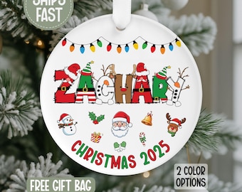 Personalized Kids Name Ornament, Christmas Ornament For Kid, Christmas Gifts For Kids, Keepsake Christmas Ornament