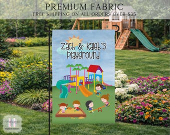 Kids Playground Flag, Kids Tree House Flag, Kids Fort Flag, Kids Clubhouse Flag, Yard Decor, Clubhouse Decor, Outdoor Flag, Playground Flag