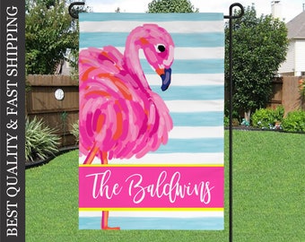 Details about   Flamingo Welcome Garden Flag Stand with Banner 