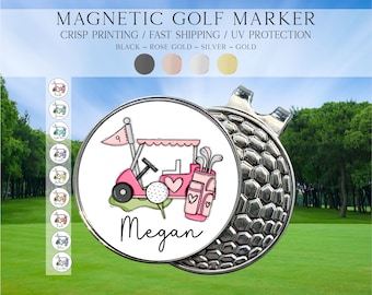 Golf Ball Marker, Golf Gift For Girls, Women Golf Ball Marker, Golf Gift For Teens, Personalized Golf Marker, Custom Name Golf Marker